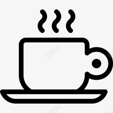 热饮芳香咖啡图标图标