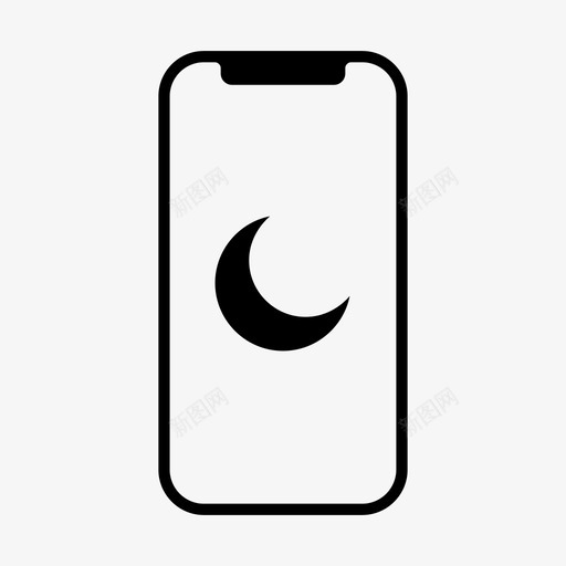 夜间模式半月模式iphone图标svg_新图网 https://ixintu.com iphone 半月模式 夜间模式 睡眠模式 苹果iphone