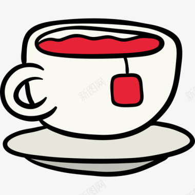 茶杯冬季9彩色图标图标
