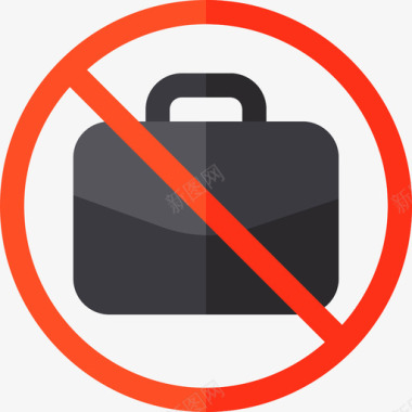 行李信号和禁令3扁平图标图标