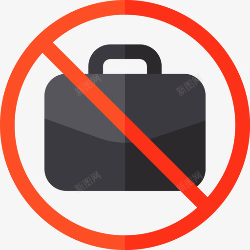 行李信号和禁令3扁平图标svg_新图网 https://ixintu.com 信号和禁令3 扁平 行李
