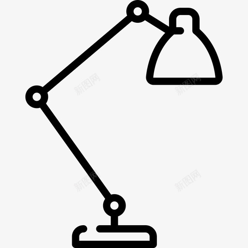 台灯电工工具和元件3线性图标svg_新图网 https://ixintu.com 台灯 电工工具和元件3 线性