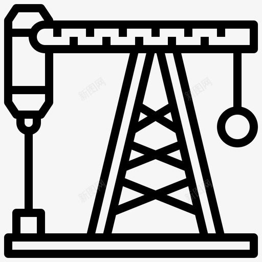 油泵能源工业图标svg_新图网 https://ixintu.com 工业 油泵 电力 石油井架 能源 重动力等行业