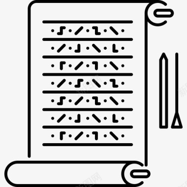 象形文字文化6线状图标图标
