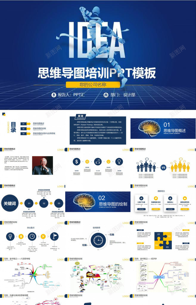 思维导图培训课件工作报告PPT模板_新图网 https://ixintu.com 培训 导图 工作报告 思维 课件