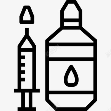 鼻喷雾剂婴儿健康2线性图标图标