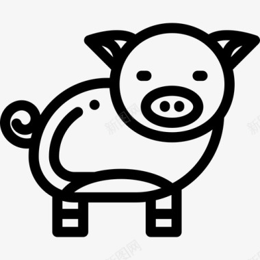 猪养殖14头直系图标图标