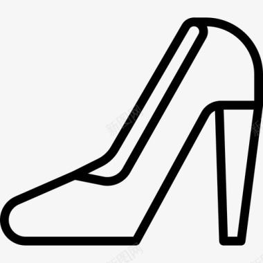 高跟鞋购物65直线型图标图标