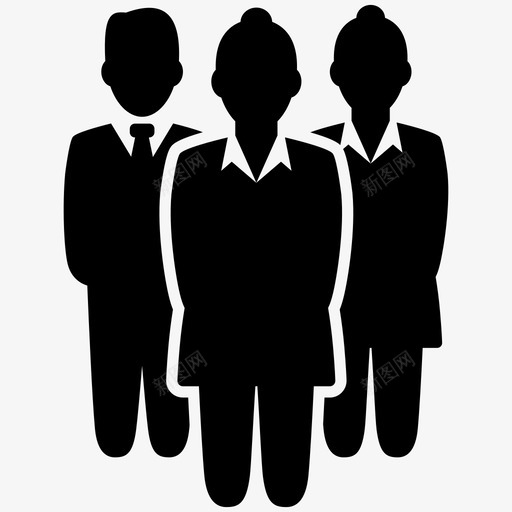 商业团体女商人领导图标svg_新图网 https://ixintu.com 人 商业团体 商人 女商人 领导