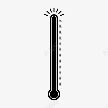 温度计高温过热图标图标