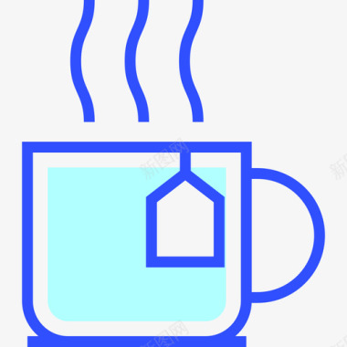 茶食品53线性颜色图标图标