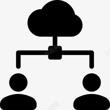 云计算网络共享2填充图标图标