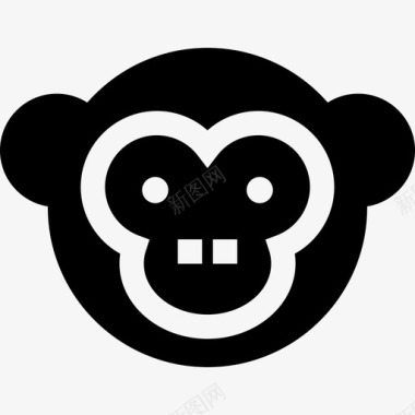 猴子野生动物6填充物图标图标