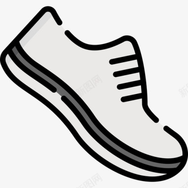 运动鞋whatsapp笑脸2线性颜色图标图标