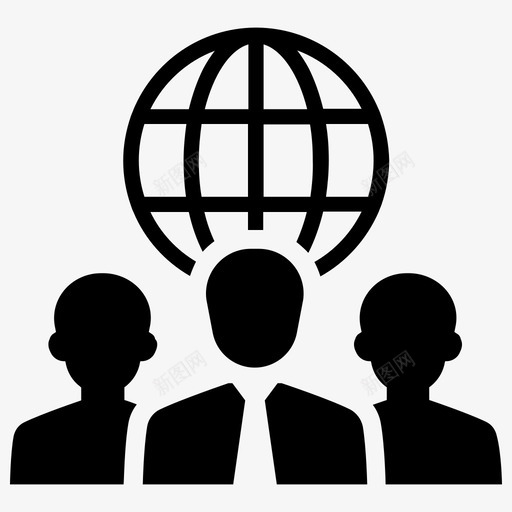 全球商业社区沟通团队图标svg_新图网 https://ixintu.com 全球商业社区 商业搜索引擎优化元素 团队 沟通