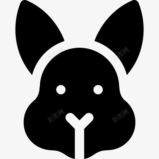 兔子野生动物3填充图标svg_新图网 https://ixintu.com 兔子 填充 野生动物3