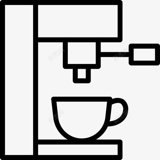咖啡机咖啡杯子图标svg_新图网 https://ixintu.com 咖啡 咖啡机 咖啡机和咖啡机 杯子 浓缩咖啡机 饮料
