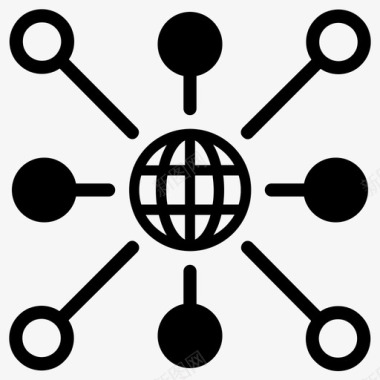 联盟网络全球连接全球网络图标图标