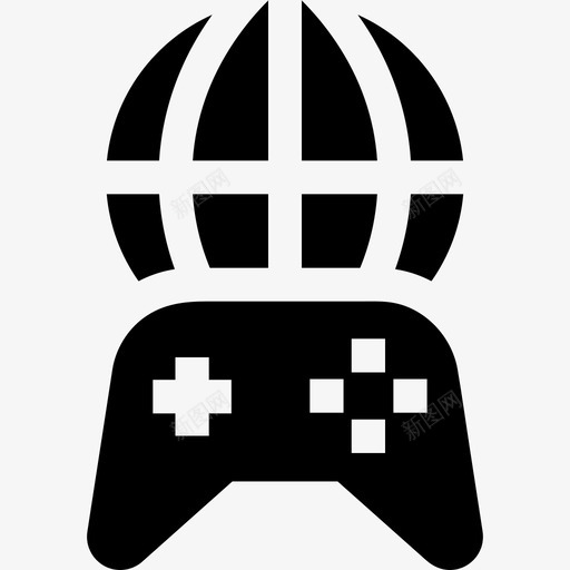 Gamepad云计算和网络3已填充图标svg_新图网 https://ixintu.com Gamepad 云计算和网络3 已填充