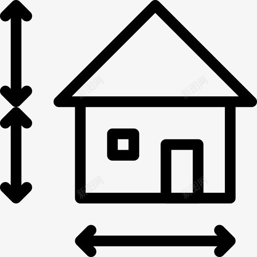 施工图箭头尺寸图标svg_新图网 https://ixintu.com 参考 尺寸 建筑线图标 施工图 箭头