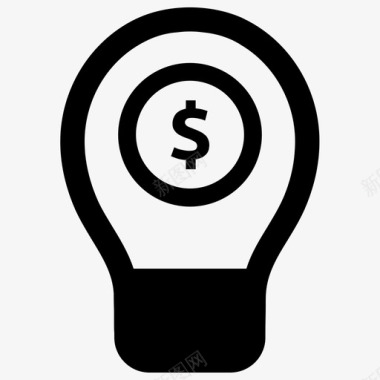 预算计划商业理念灯泡图标图标