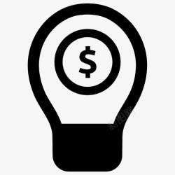 预算方案预算计划商业理念灯泡图标高清图片