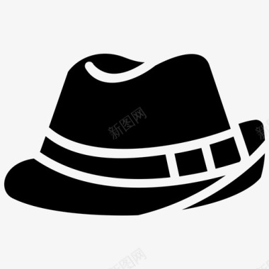帽子牛仔帽软帽图标图标
