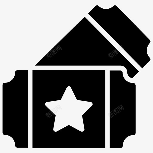 电影票通行证门票图标svg_新图网 https://ixintu.com 活动入口 电影票 美国文化和地标符号 通行证 门票