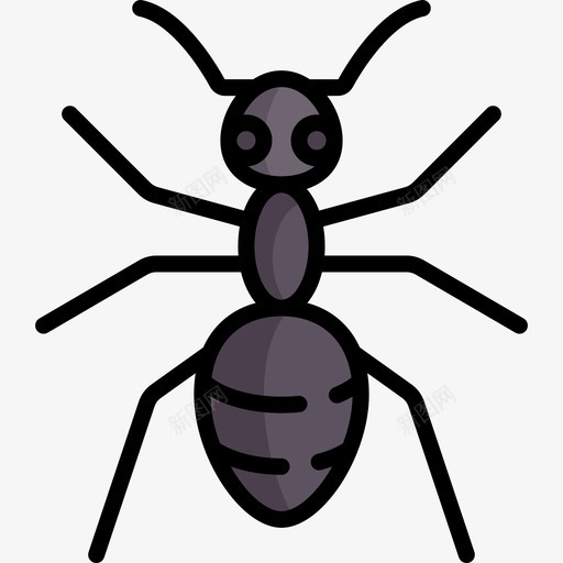 蚂蚁动物与自然2线性颜色图标svg_新图网 https://ixintu.com 动物与自然2 线性颜色 蚂蚁