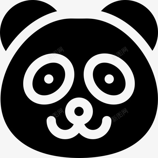 熊猫野生动物3填充图标svg_新图网 https://ixintu.com 填充 熊猫 野生动物3