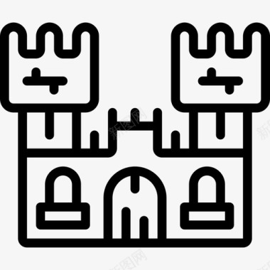 城堡万圣节53直系图标图标