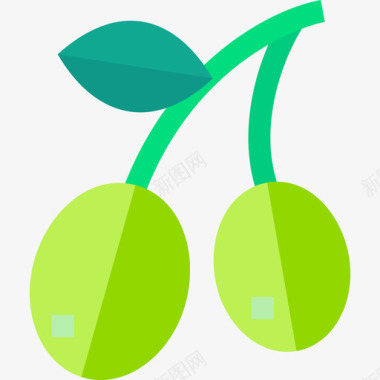 橄榄水果蔬菜3扁平图标图标