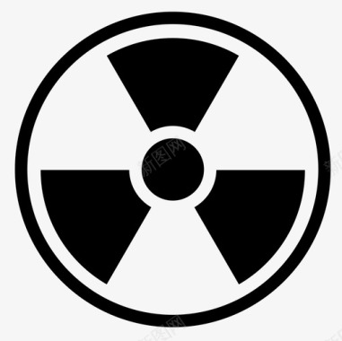 核标志危险辐射图标图标