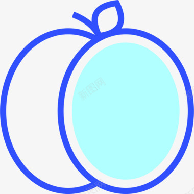 桃食品53线形颜色图标图标