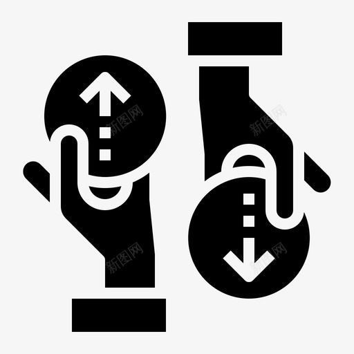 货币兑换金融手图标svg_新图网 https://ixintu.com 手 货币 货币兑换 金融 金融货币字形