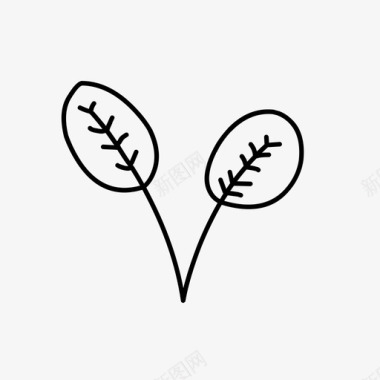 叶植物性花图标图标