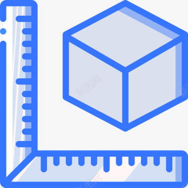 3d打印测量3d打印2蓝色图标图标