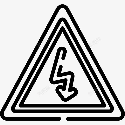 警告信号4线性图标svg_新图网 https://ixintu.com 信号4 线性 警告
