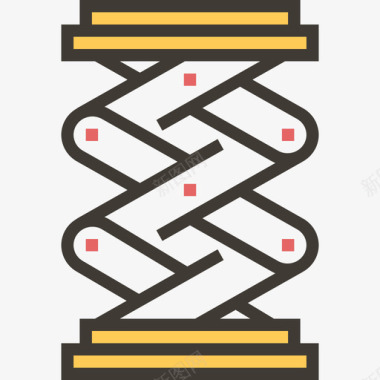 电梯工厂元素黄色阴影图标图标