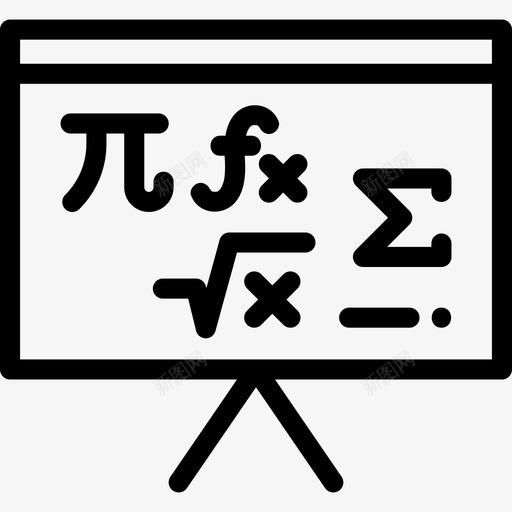 数学书呆子5线性图标svg_新图网 https://ixintu.com 书呆子5 数学 线性