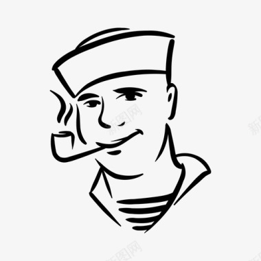 水手时髦的海军的图标图标