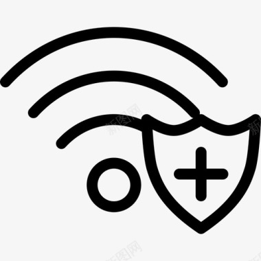 Wifi网络23线性图标图标