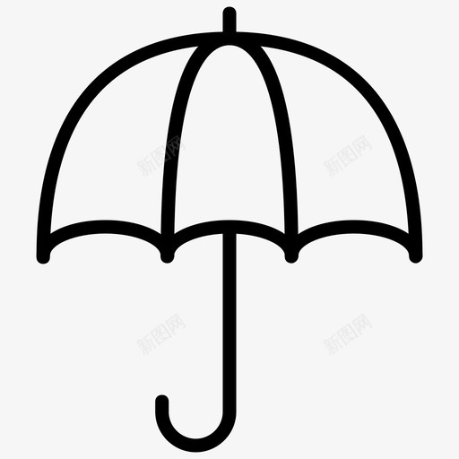 雨伞防雨遮蔽图标svg_新图网 https://ixintu.com 冬装 旅行 盾牌 遮蔽 防雨 雨伞