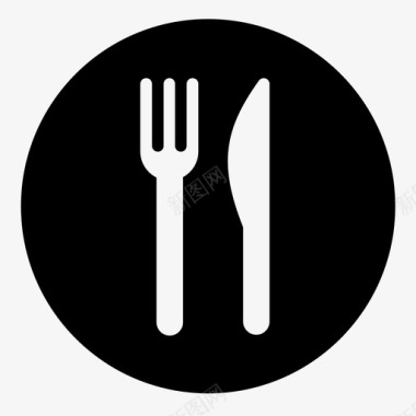 餐厅酒吧叉子图标图标