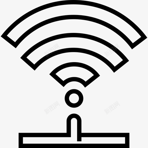 Wifi网络13线性图标svg_新图网 https://ixintu.com Wifi 线性 网络13