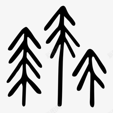 树木森林花园图标图标