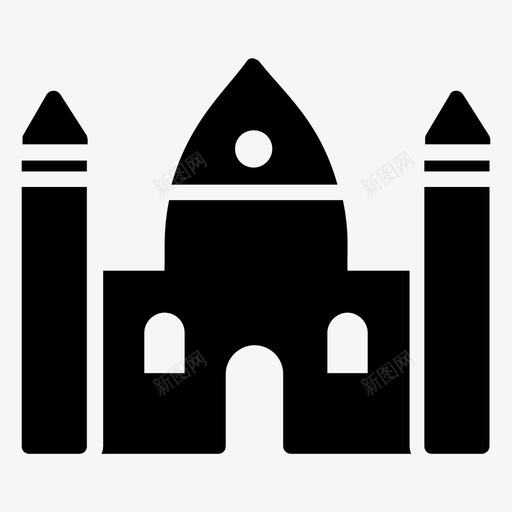 清真寺穹顶建筑伊斯兰建筑图标svg_新图网 https://ixintu.com 伊斯兰中心 伊斯兰建筑 宗教场所 清真寺 穹顶建筑 美国文化和地标性标志