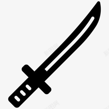 剑日本武士刀图标图标