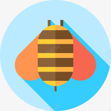 蜜蜂农业4平坦图标图标