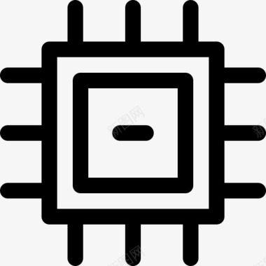 Cpu机器人9线性图标图标